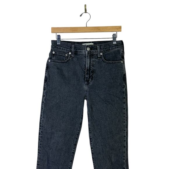 Madewell Perfect Vintage Jeans Size 26 Black Straight Leg Rigid High Rise Retro - Picture 3 of 9